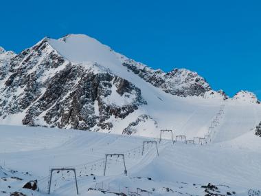 Ledovec Pitztal v Rakousku