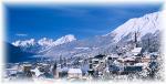 Tyrolská obec Imst v zimě